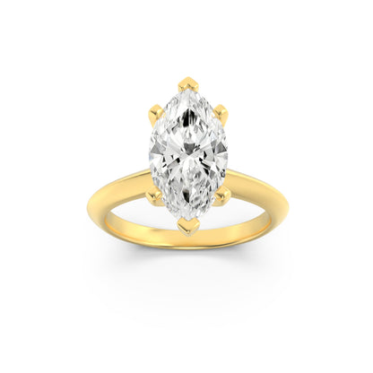 1CTW Marquise Lab-Grown Diamond Prong Knife Edge Shank Solitaire Engagement Ring 1 Stone