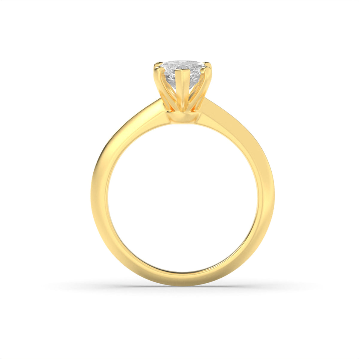 1CTW Marquise Lab-Grown Diamond Prong Knife Edge Shank Solitaire Engagement Ring 1 Stone