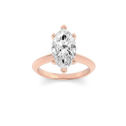 2CTW Marquise Lab-Grown Diamond Prong Knife Edge Shank Solitaire Engagement Ring 1 Stone