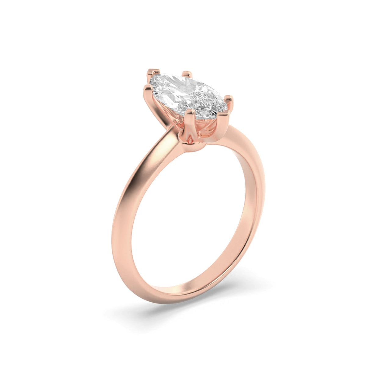 2CTW Marquise Lab-Grown Diamond Prong Knife Edge Shank Solitaire Engagement Ring 1 Stone