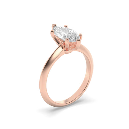 2CTW Marquise Lab-Grown Diamond Prong Knife Edge Shank Solitaire Engagement Ring 1 Stone