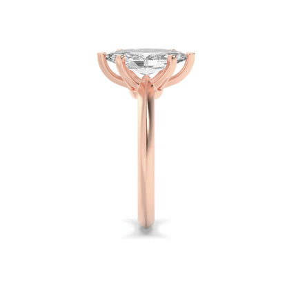 2CTW Marquise Lab-Grown Diamond Prong Knife Edge Shank Solitaire Engagement Ring 1 Stone
