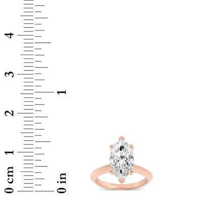 2CTW Marquise Lab-Grown Diamond Prong Knife Edge Shank Solitaire Engagement Ring 1 Stone