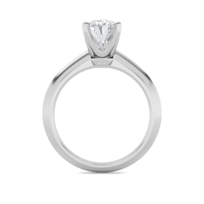 3CTW Oval Lab-Grown Diamond Prong Knife Edge Shank Solitaire Engagement Ring 1 Stone