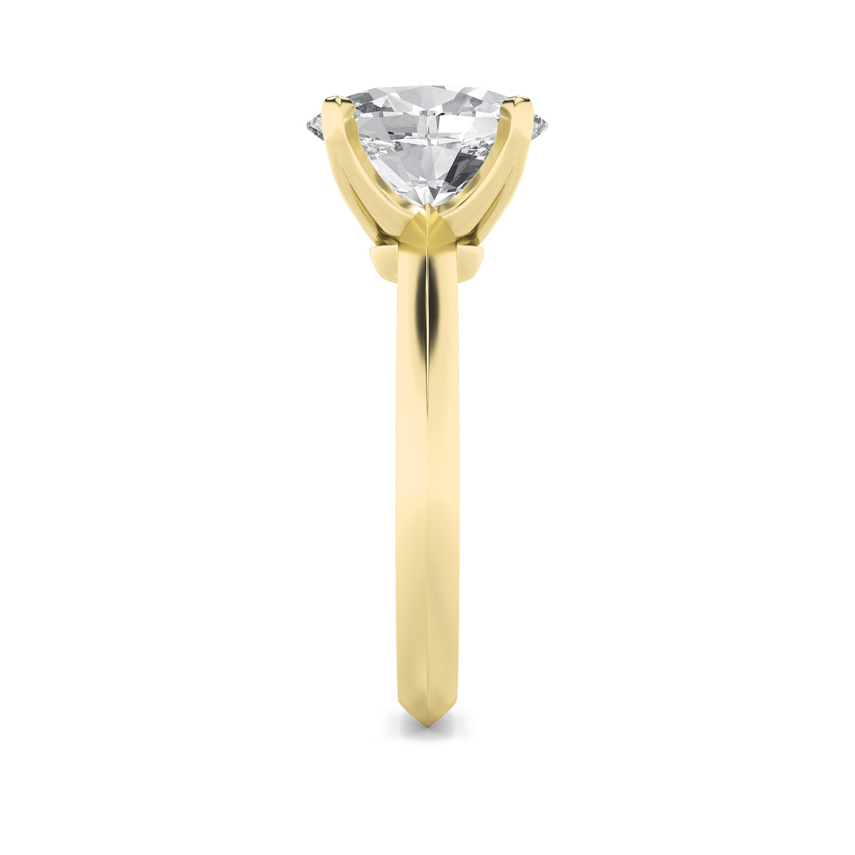 3CTW Oval Lab-Grown Diamond Prong Knife Edge Shank Solitaire Engagement Ring 1 Stone