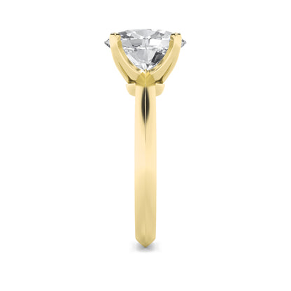 3CTW Oval Lab-Grown Diamond Prong Knife Edge Shank Solitaire Engagement Ring 1 Stone