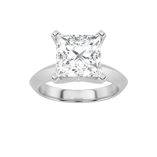 1CTW Princess Lab-Grown Diamond Prong Knife Edge Shank Solitaire Engagement Ring 1 Stone