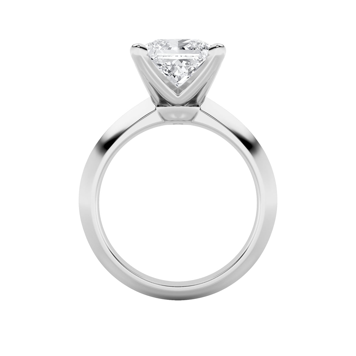 2CTW Princess Lab-Grown Diamond Prong Knife Edge Shank Solitaire Engagement Ring 1 Stone