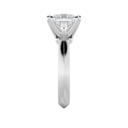 2CTW Princess Lab-Grown Diamond Prong Knife Edge Shank Solitaire Engagement Ring 1 Stone