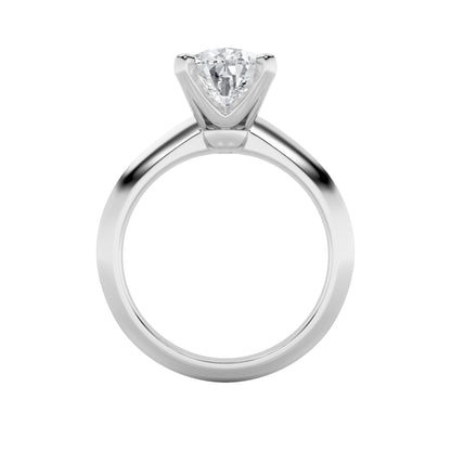 1CTW Pear Lab-Grown Diamond Prong Knife Edge Shank Solitaire Engagement Ring 1 Stone
