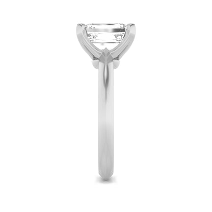 3CTW Radiant Lab-Grown Diamond Prong Knife Edge Shank Solitaire Engagement Ring 1 Stone
