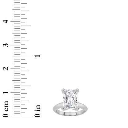 3CTW Radiant Lab-Grown Diamond Prong Knife Edge Shank Solitaire Engagement Ring 1 Stone