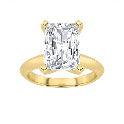 3CTW Radiant Lab-Grown Diamond Prong Knife Edge Shank Solitaire Engagement Ring 1 Stone