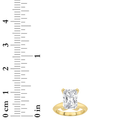 3CTW Radiant Lab-Grown Diamond Prong Knife Edge Shank Solitaire Engagement Ring 1 Stone