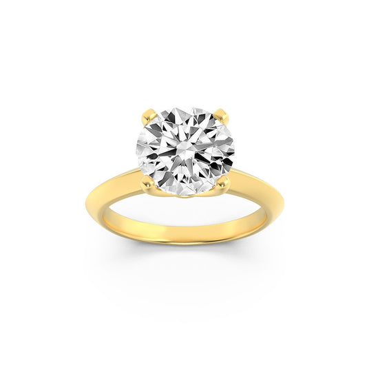 1.5CTW Round Lab-Grown Diamond Prong Knife Edge Shank Solitaire Engagement Ring 1 Stone