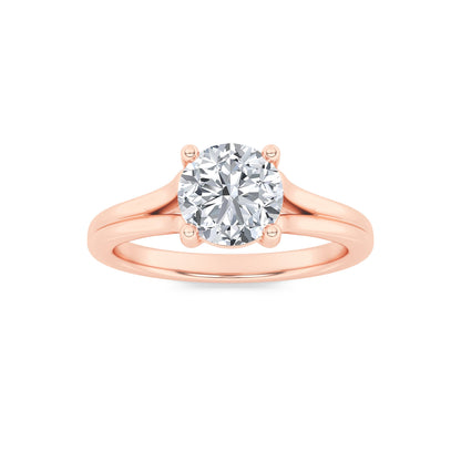 2CTW Round Lab-Grown Diamond Prong Split Shank Solitaire Engagement Ring 1 Stone