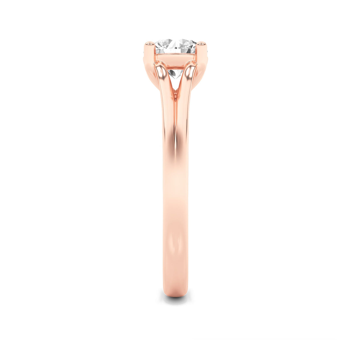 2CTW Round Lab-Grown Diamond Prong Split Shank Solitaire Engagement Ring 1 Stone