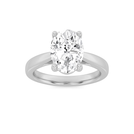 2CTW Oval Lab-Grown Diamond Prong Classic Shank Solitaire Engagement Ring 1 Stone