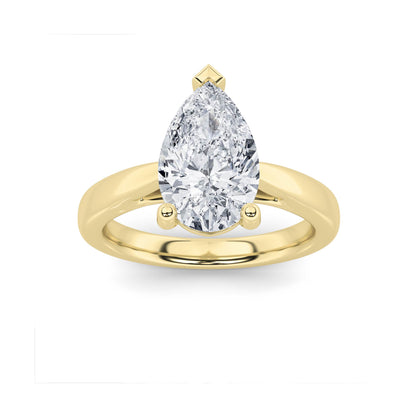 2CTW Pear Lab-Grown Diamond Prong Classic Shank Solitaire Engagement Ring 1 Stone