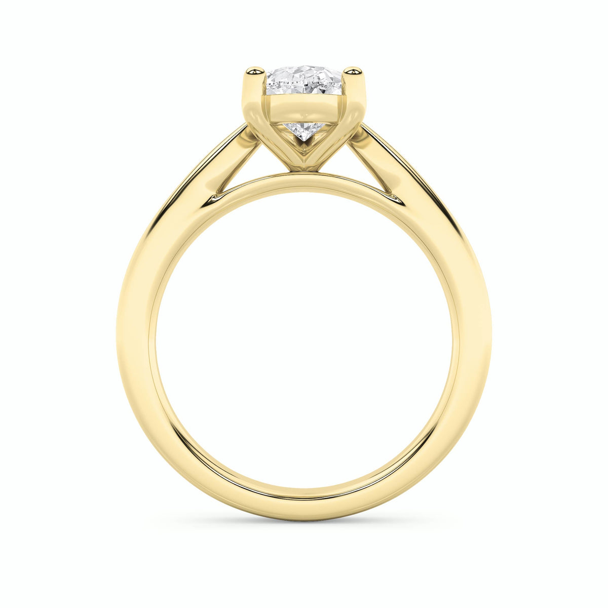 2CTW Pear Lab-Grown Diamond Prong Classic Shank Solitaire Engagement Ring 1 Stone