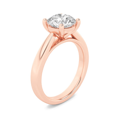 2CTW Round Lab-Grown Diamond Prong Classic Shank Solitaire Engagement Ring 1 Stone