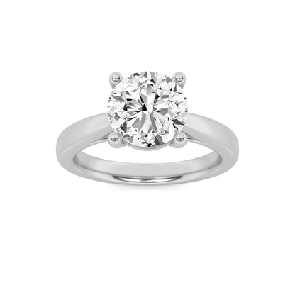 3CTW Round Lab-Grown Diamond Prong Classic Shank Solitaire Engagement Ring 1 Stone