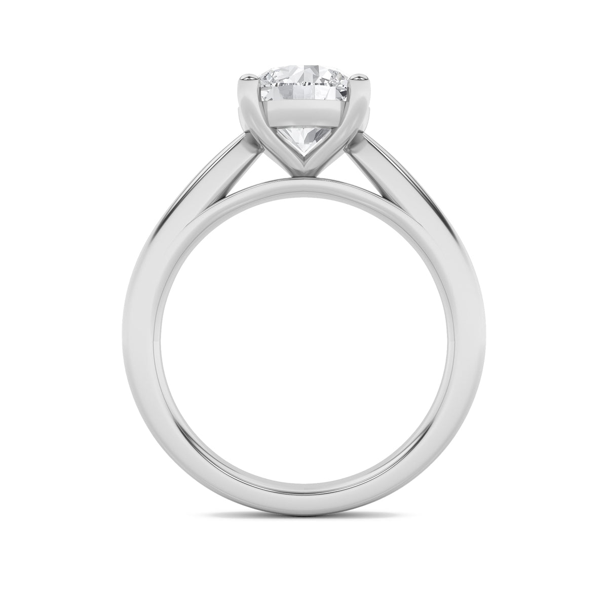 3CTW Round Lab-Grown Diamond Prong Classic Shank Solitaire Engagement Ring 1 Stone