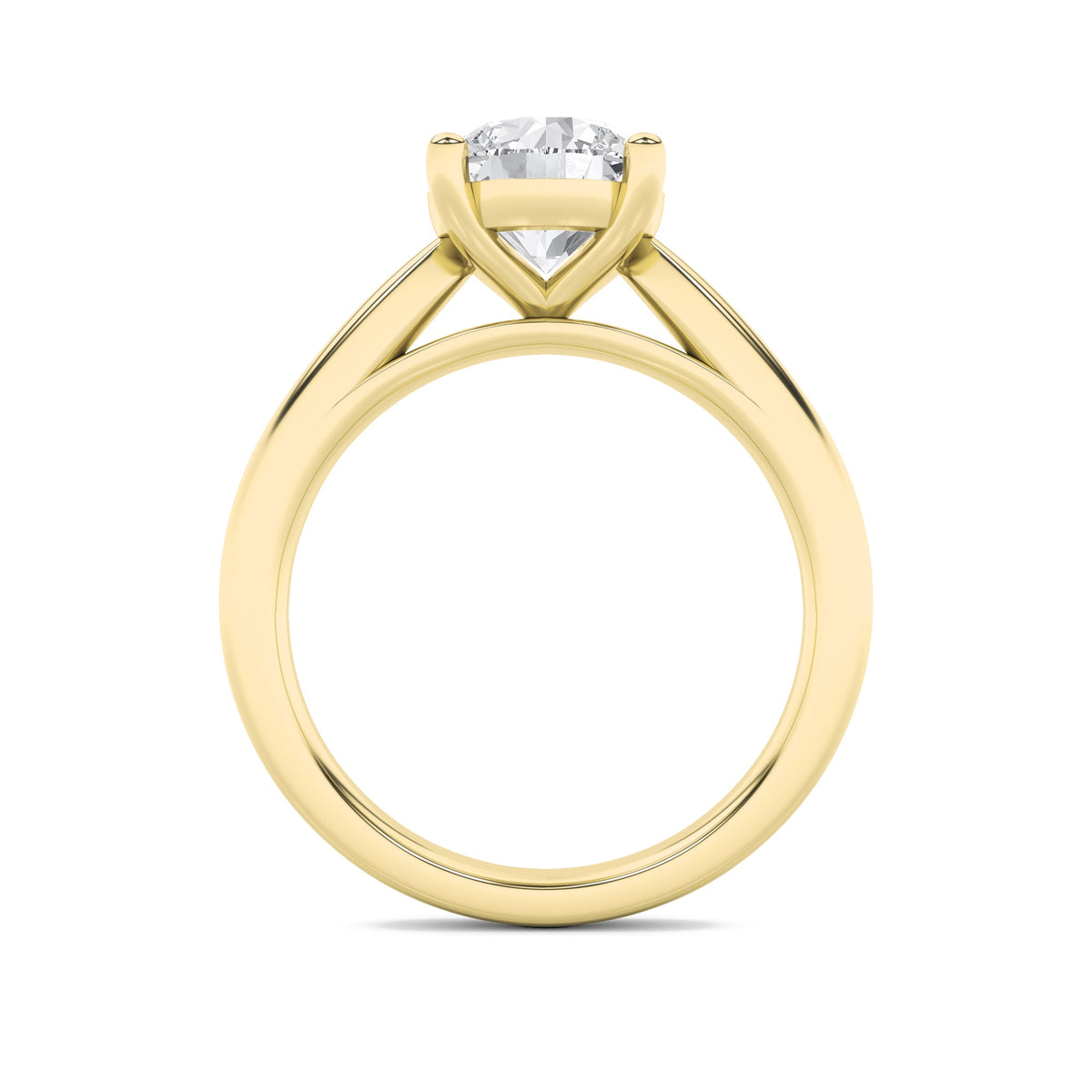 3CTW Round Lab-Grown Diamond Prong Classic Shank Solitaire Engagement Ring 1 Stone