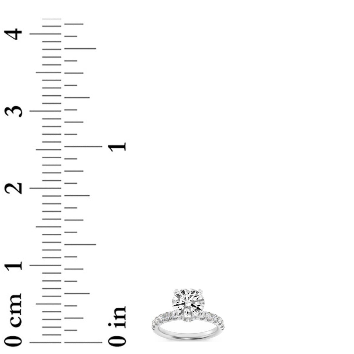 2.5CTW Round Lab-Grown Diamond Prong Hidden Halo Accented Ring 26 Stones