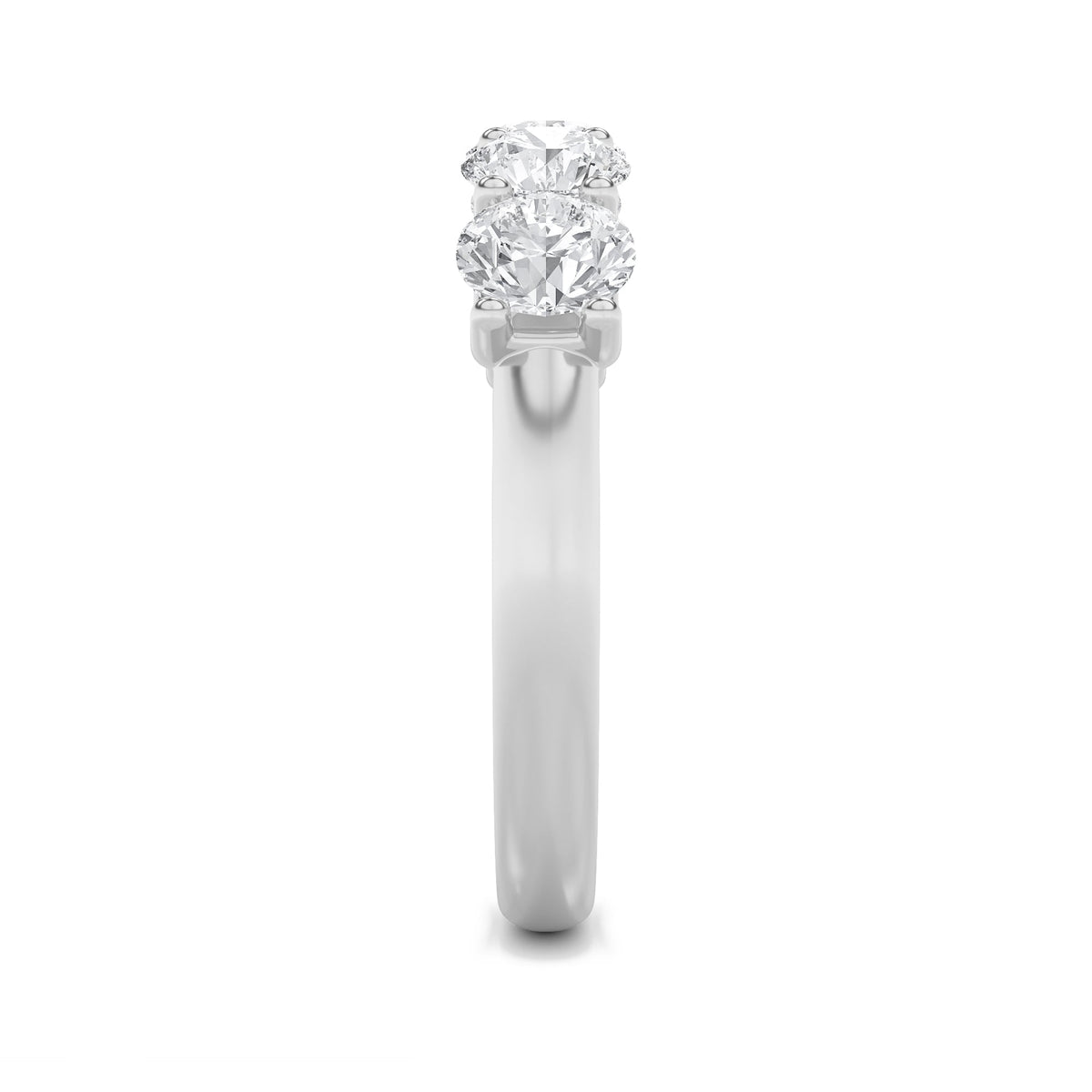 2CTW Round Lab-Grown Diamond Prong Five Stone Band Ring 5 Stones