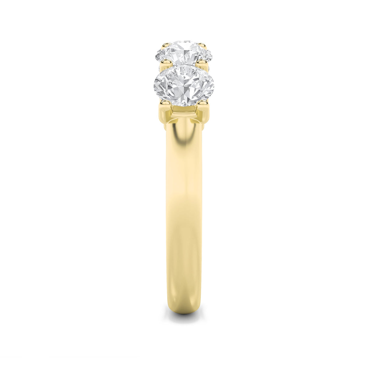 2CTW Round Lab-Grown Diamond Prong Five Stone Band Ring 5 Stones