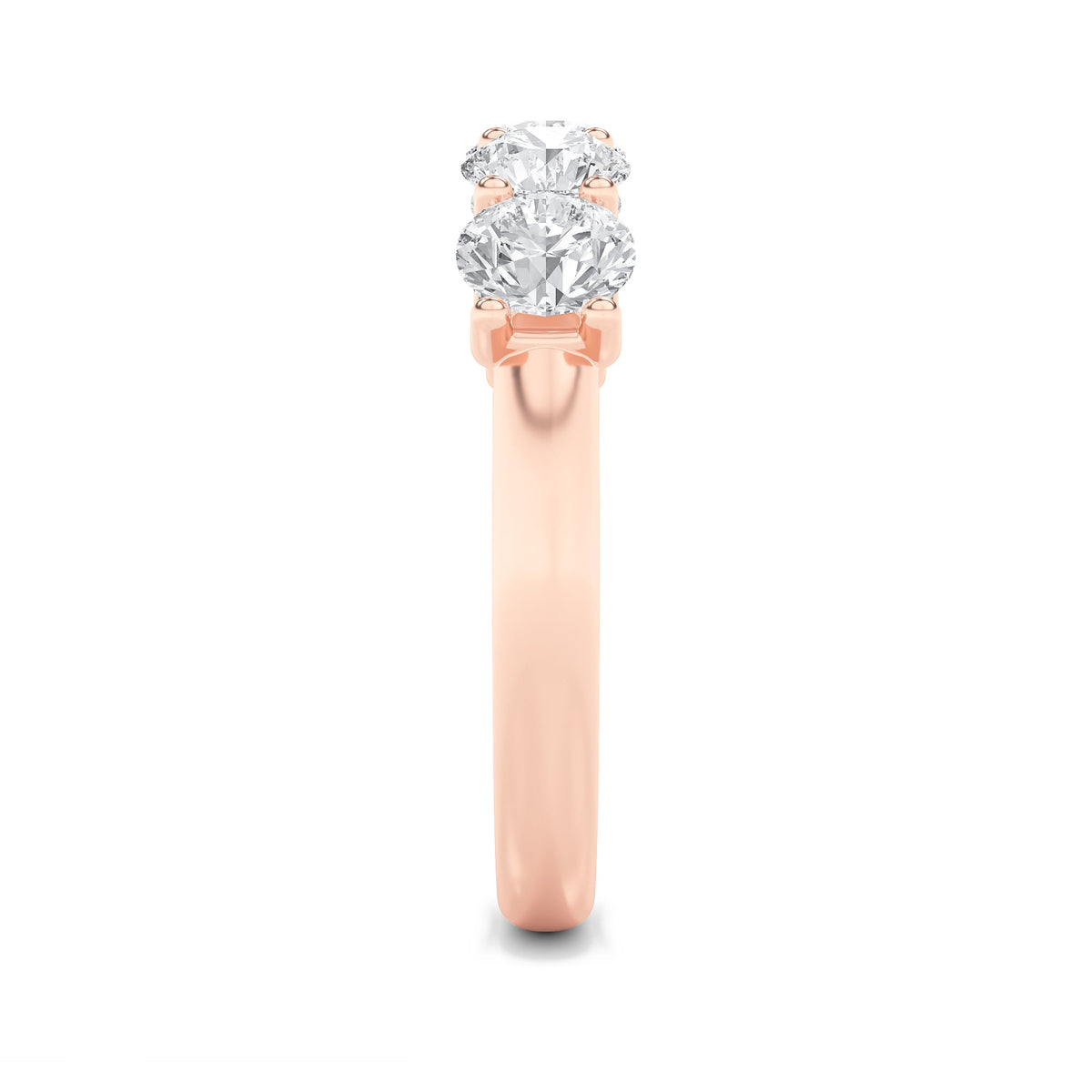 2CTW Round Lab-Grown Diamond Prong Five Stone Band Ring 5 Stones