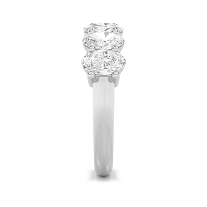 3CTW Oval Lab-Grown Diamond Prong Seven Stone Band Ring 7 Stones