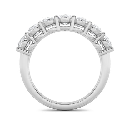 3CTW Oval Lab-Grown Diamond Prong Seven Stone Band Ring 7 Stones