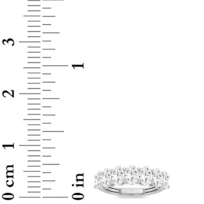 3CTW Oval Lab-Grown Diamond Prong Seven Stone Band Ring 7 Stones
