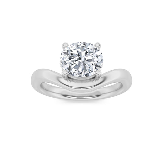 2CTW Round Lab-Grown Diamond Prong Accented Solitaire Fancy Engagement Ring 10 Stones