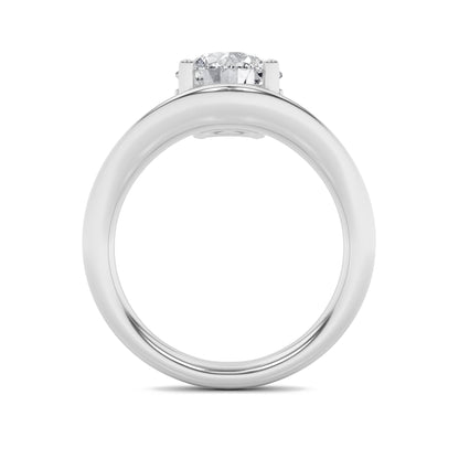 2CTW Round Lab-Grown Diamond Prong Accented Solitaire Fancy Engagement Ring 10 Stones