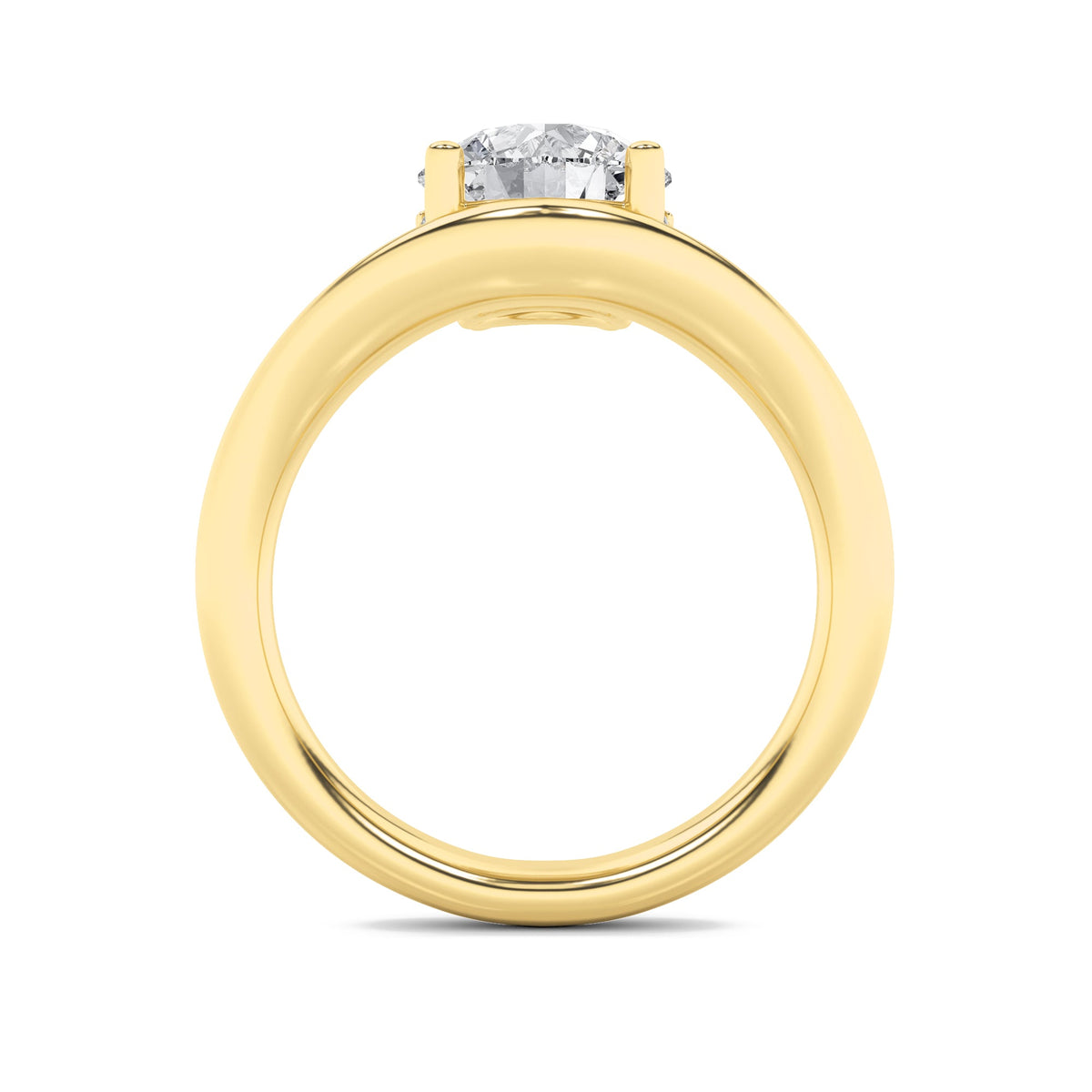 2CTW Round Lab-Grown Diamond Prong Accented Solitaire Fancy Engagement Ring 10 Stones