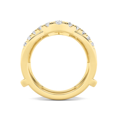 1CTW Round Lab-Grown Diamond Prong Insert Jacket Ring 22 Stones