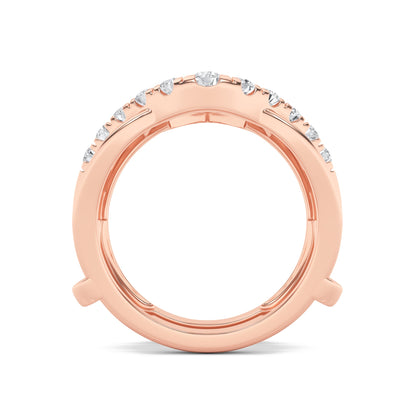 1CTW Round Lab-Grown Diamond Prong Insert Jacket Ring 22 Stones