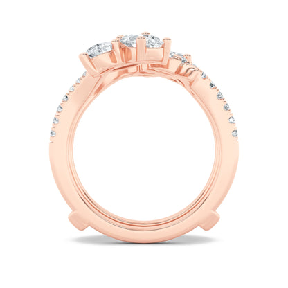 2CTW Marquise Lab-Grown Diamond Prong Insert Jacket Ring 44 Stones