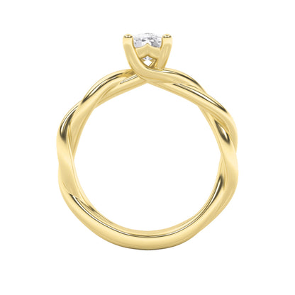 1CTW Elongated Cushion Lab-Grown Diamond Prong Twisted Shank Solitaire Engagement Ring 1 Stone