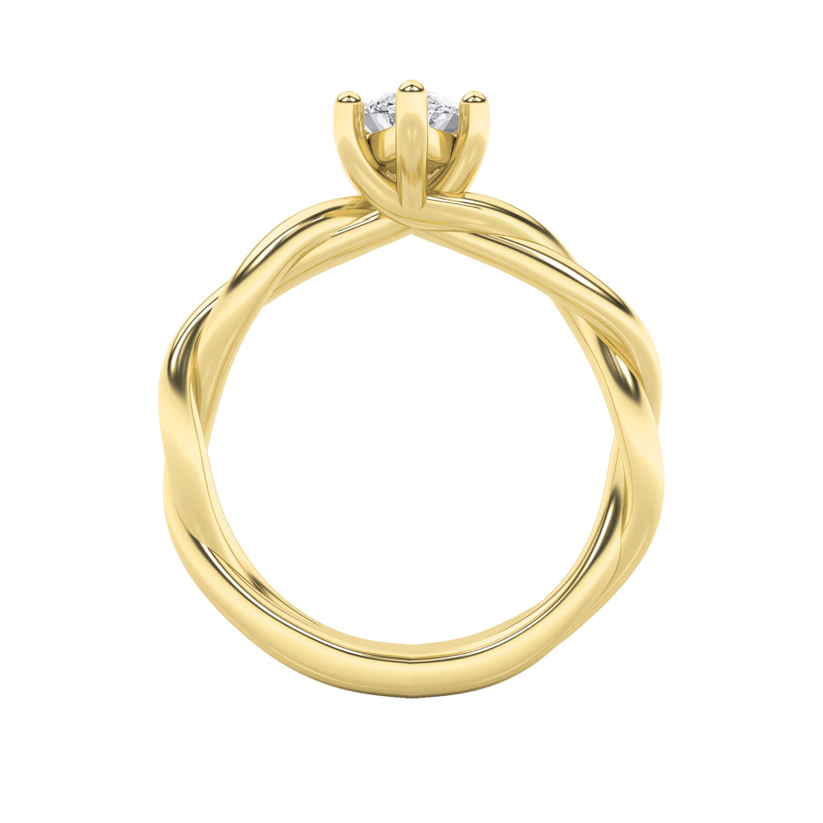 1.5CTW Marquise Lab-Grown Diamond Prong Twisted Shank Solitaire Engagement Ring 1 Stone