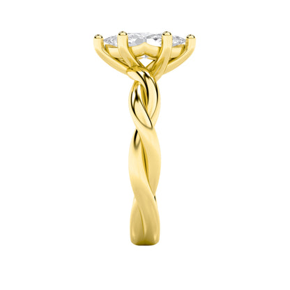 1.5CTW Marquise Lab-Grown Diamond Prong Twisted Shank Solitaire Engagement Ring 1 Stone