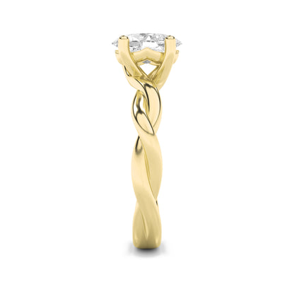 1CTW Oval Lab-Grown Diamond Prong Twisted Shank Solitaire Engagement Ring 1 Stone