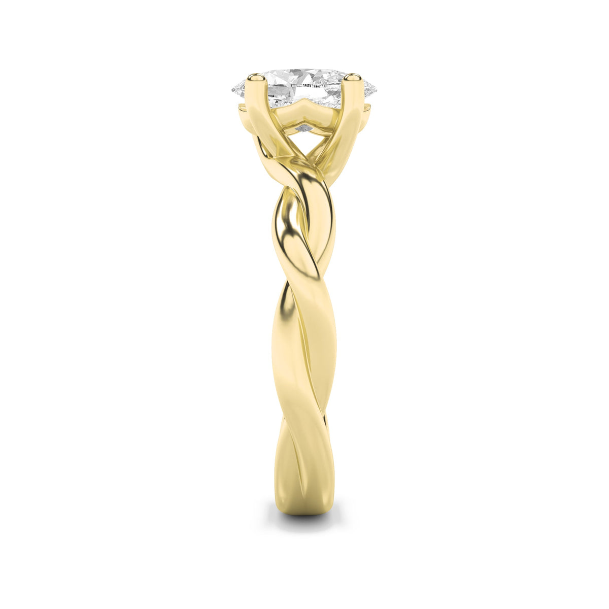1.5CTW Oval Lab-Grown Diamond Prong Ring 1 Stone