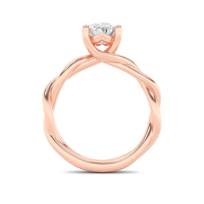 1.5CTW Oval Lab-Grown Diamond Prong Ring 1 Stone