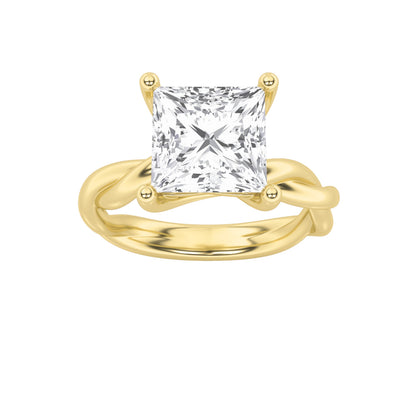 1CTW Princess Lab-Grown Diamond Prong Twisted Shank Solitaire Engagement Ring 1 Stone