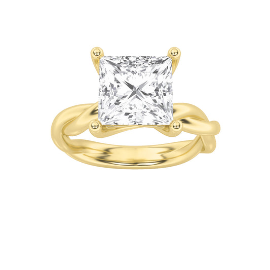 1CTW Princess Lab-Grown Diamond Prong Twisted Shank Solitaire Engagement Ring 1 Stone