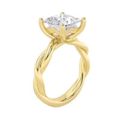 1CTW Princess Lab-Grown Diamond Prong Twisted Shank Solitaire Engagement Ring 1 Stone